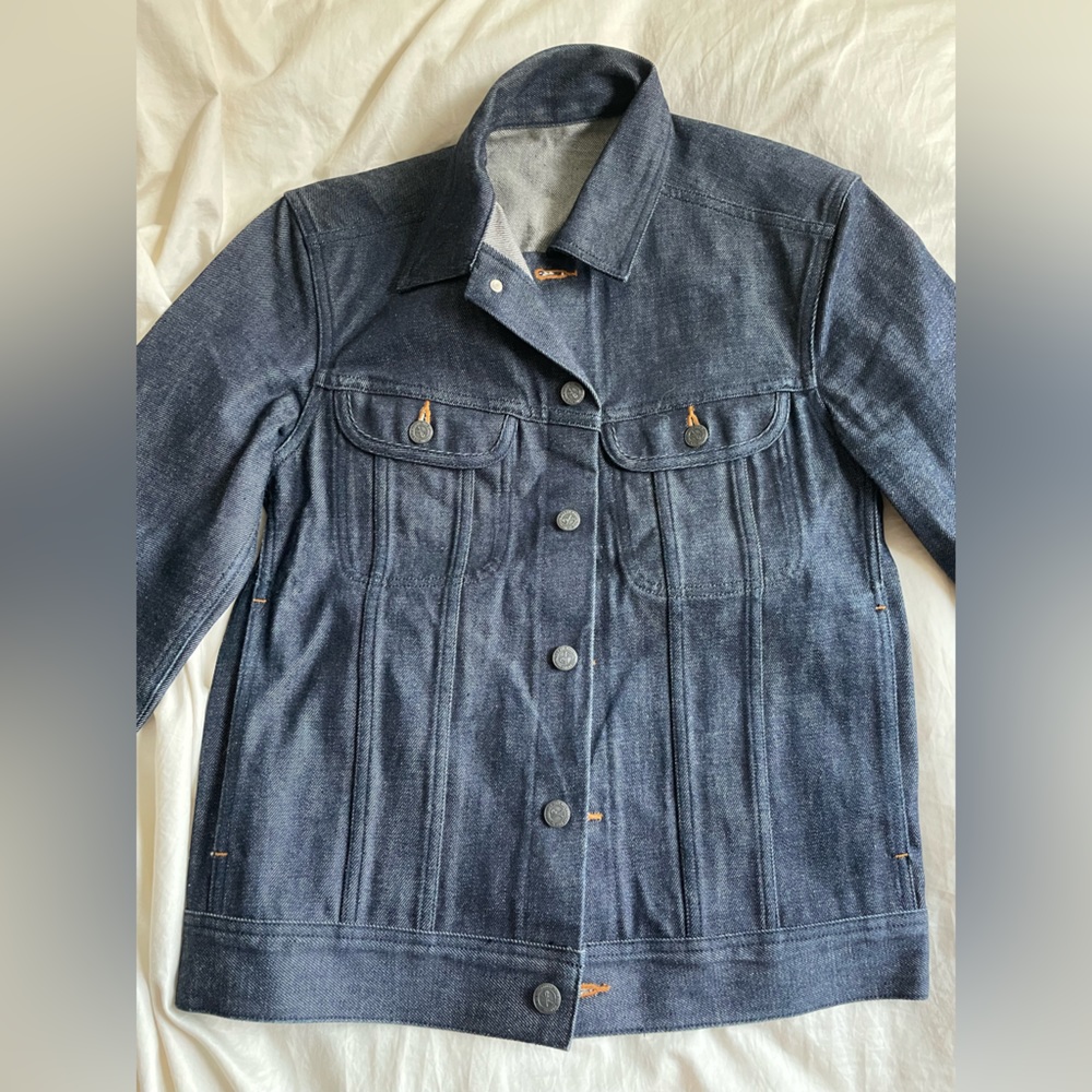 Mens a.p.c. selvedge denim jacket - dark wash